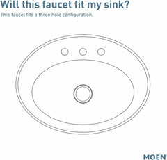 MOEN Moen 6410ORB Eva Oil-Rubbed Bronze Two-Handle Centerset Lavatory Faucet with Drain Assembly