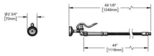 T&S BRASS T&S Brass B-0100 Hose Assembly with Spray Valve