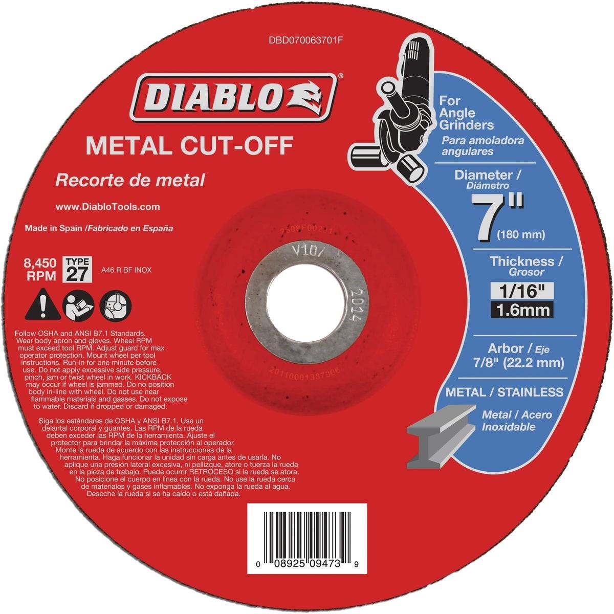 DIABLO DBD070063701F CUT-OFF SAWS & DISCS