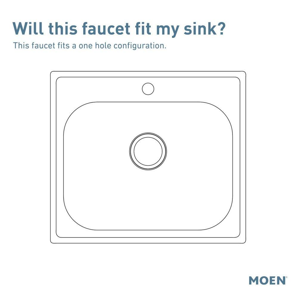 MOEN Moen S73004SRS Waterhill Single Handle Pull Down Kitchen Faucet in Spot Resist Stainless