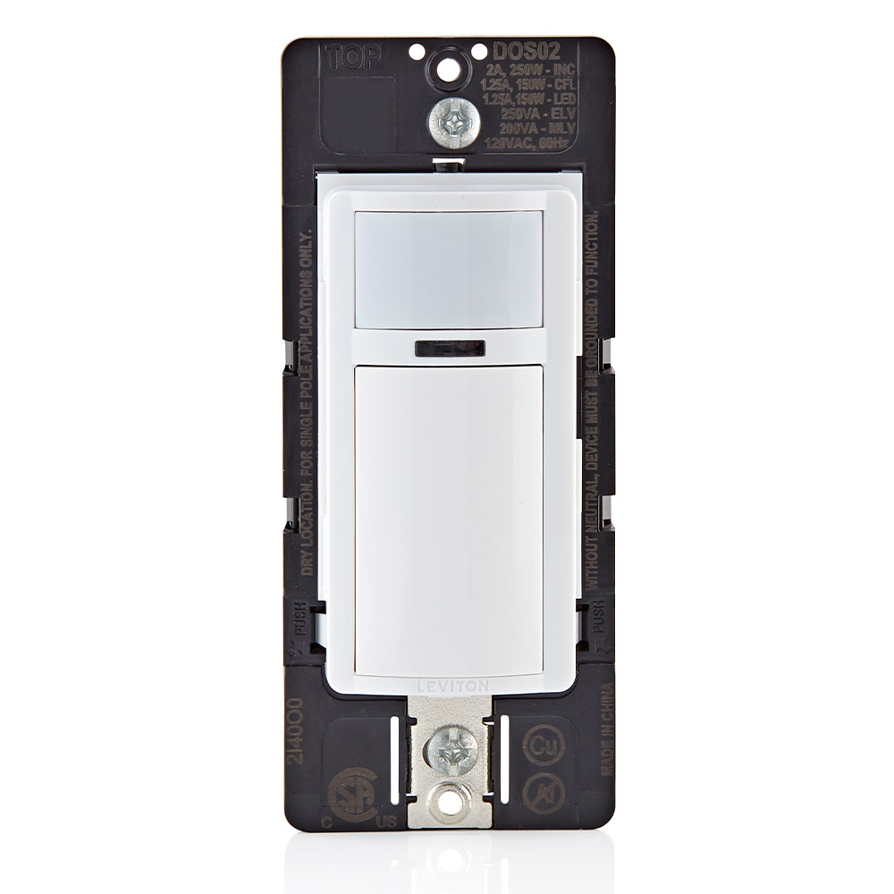 LEVITON Leviton DOS02-LW WH OCC SENSOR 250WINC 150WLED 120V
