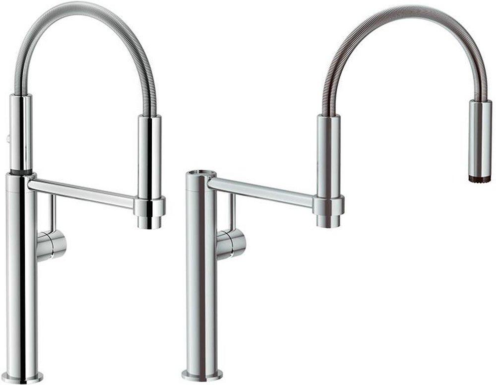 FRANKE Franke PES-360-SNI Pescara Single Handle Pull Down Kitchen Faucet in Satin Nickel