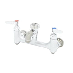 T&S BRASS T&S Brass B-0674-BSTR Service Sink Faucet Wall Mount 8 Centers Vac. Breaker Replacement MPN