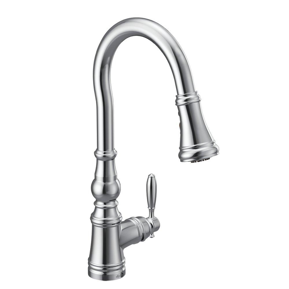 MOEN Moen S73004 Waterhill Single Handle Pull Down Kitchen Faucet in Chrome