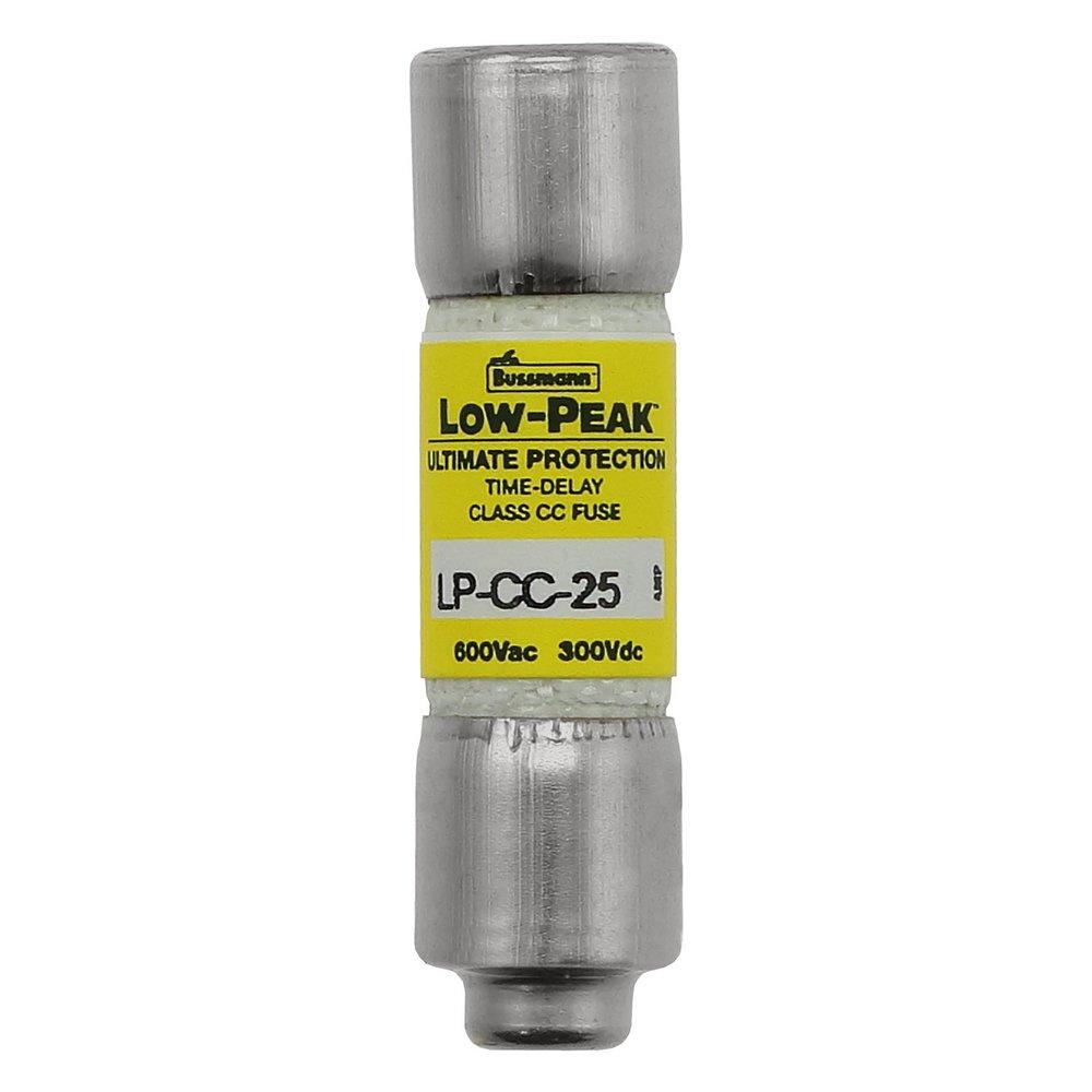 EATON BUSSMANN Bussmann LP-CC-25 Low-Peak™ Dual Element Class CC Rejection Current-Limiting Time Delay Fuse 25-Amp 600-Volt AC 300-Volt DC