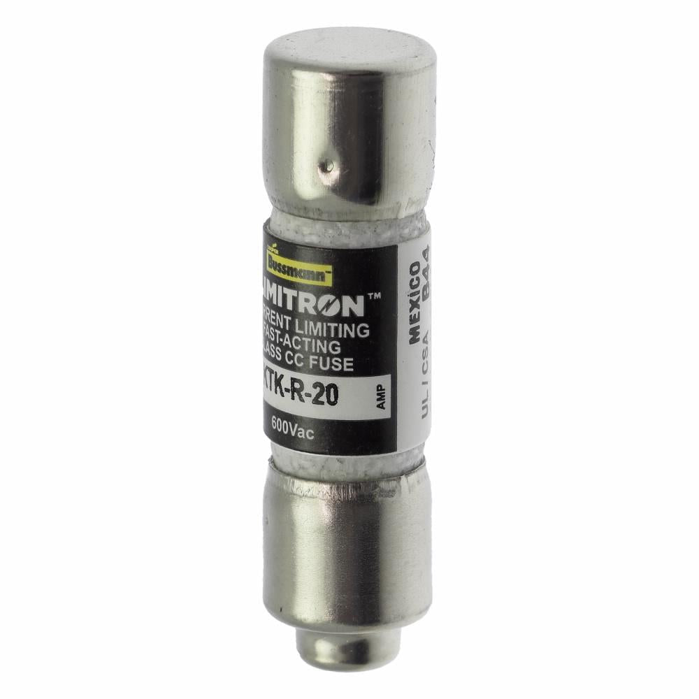 EATON Bussmann KTK-R-20 Current Limiting Fast Acting Fuse 20 A 600 V 200 kAIC Interrupt