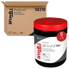 KIMBERLY-CLARK Kimberly-Clark 58310 WypAll Waterless Industrial Cleaning Wipes 9.5 x 12 8 Portable Canisters of 50 Sheets