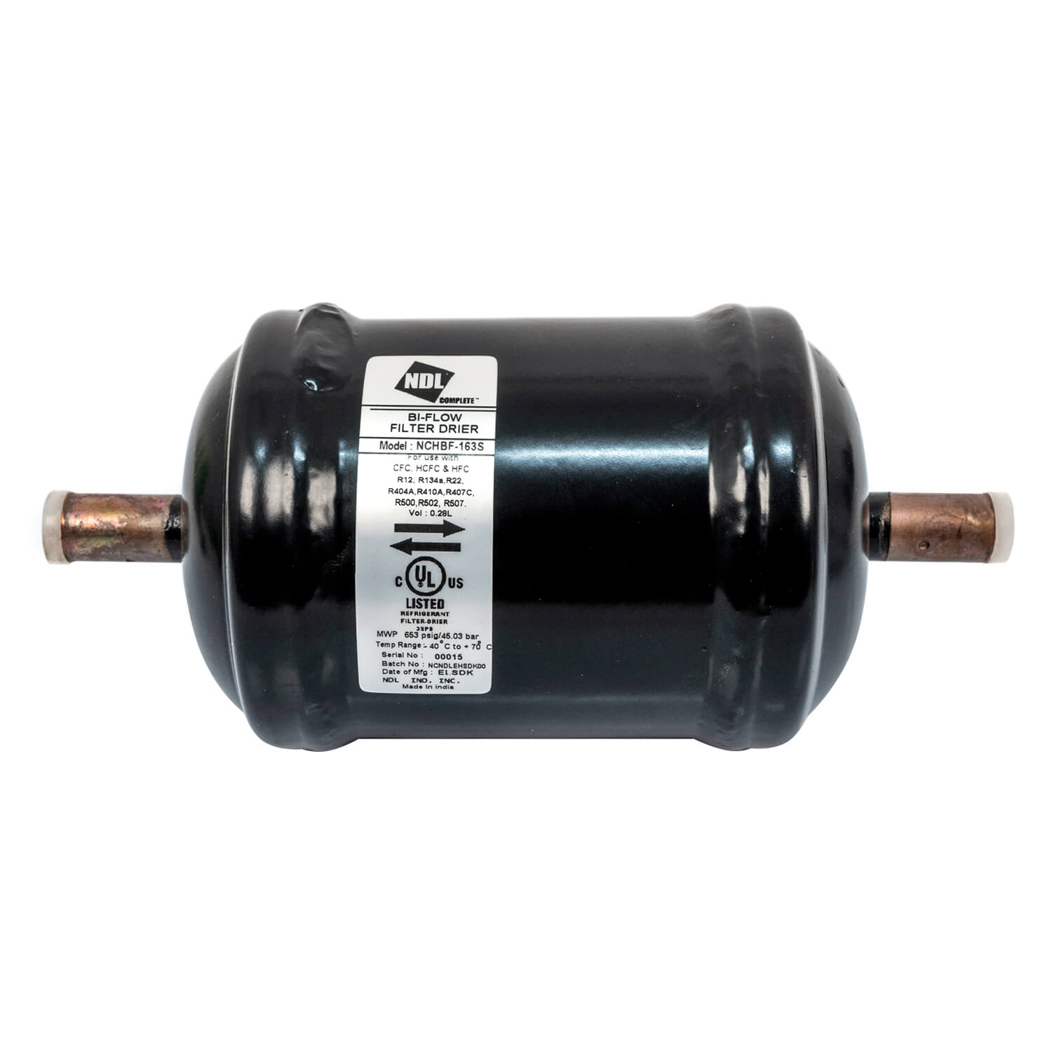 NDL INDUSTRIES NCHBF-163S FILTER DRIERS & ACCUMULATORS
