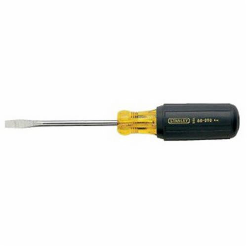 STANLEY Stanley 66-089 Slotted Screwdriver, 3/16 in Keystone/Slotted Point, Alloy Steel Shank, 6-3/4 in OAL, Acetate Handle, Black Oxide/Polished Chrome