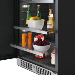 AVALLON Avallon ABR242PRSLH 24 in. 149 Can Built-In Panel Ready Beverage Refrigerator with Solid Door