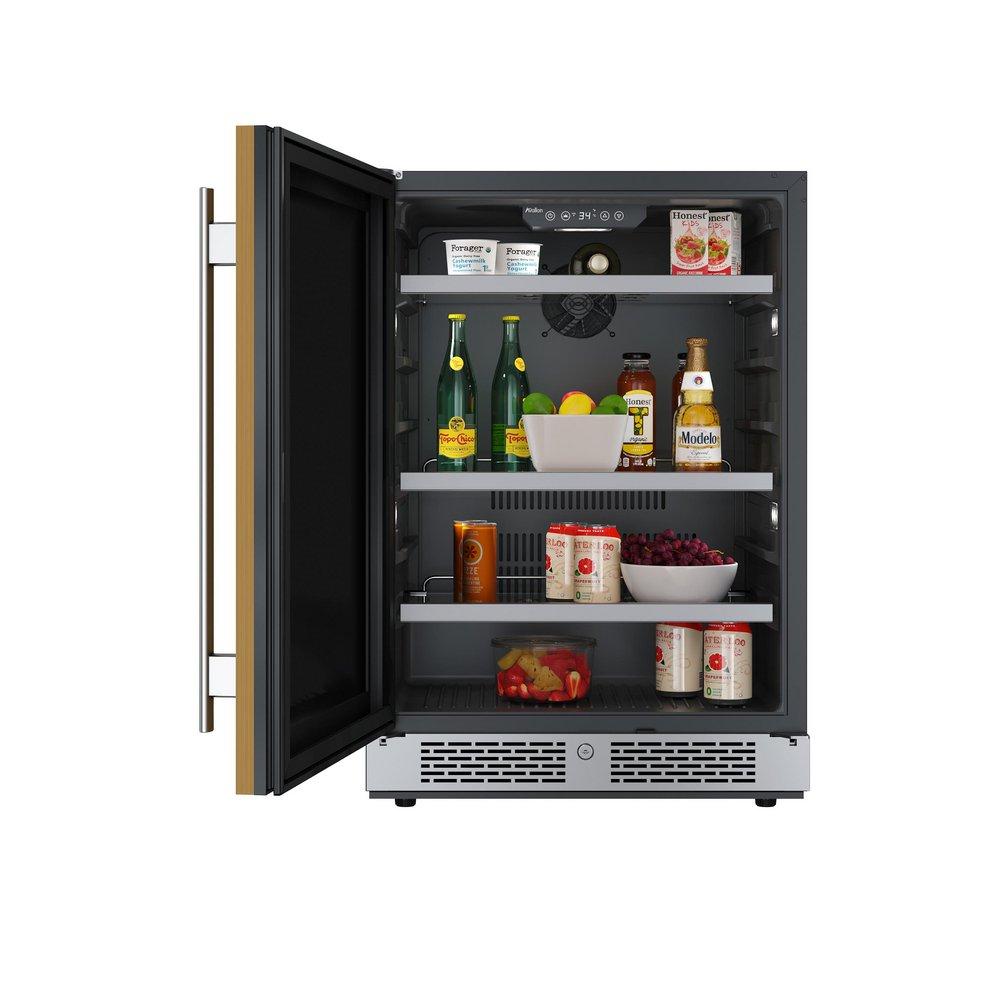 AVALLON Avallon ABR242PRSLH 24 in. 149 Can Built-In Panel Ready Beverage Refrigerator with Solid Door