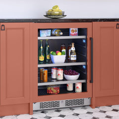 AVALLON Avallon ABR242PRGLH 24 in. 149 Can Built-In Panel Ready Beverage Refrigerator