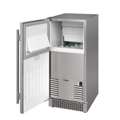 AVALLON Avallon AIMG151PSSOLH 15 Built-In Outdoor Gourmet Ice Maker with Drain Pump and Left Hinge