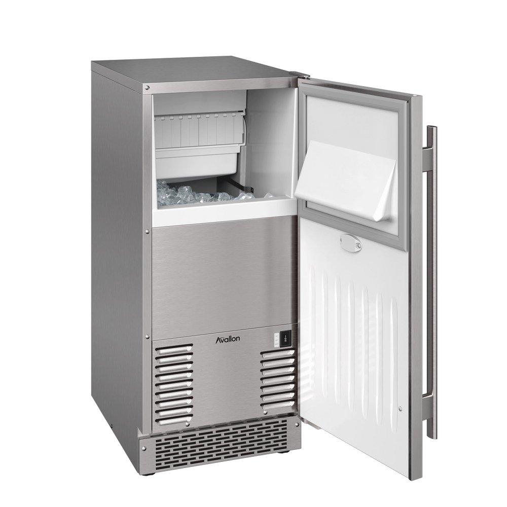 AVALLON Avallon AIMG151PSSORH 15 Built-In Outdoor Gourmet Ice Maker with Drain Pump