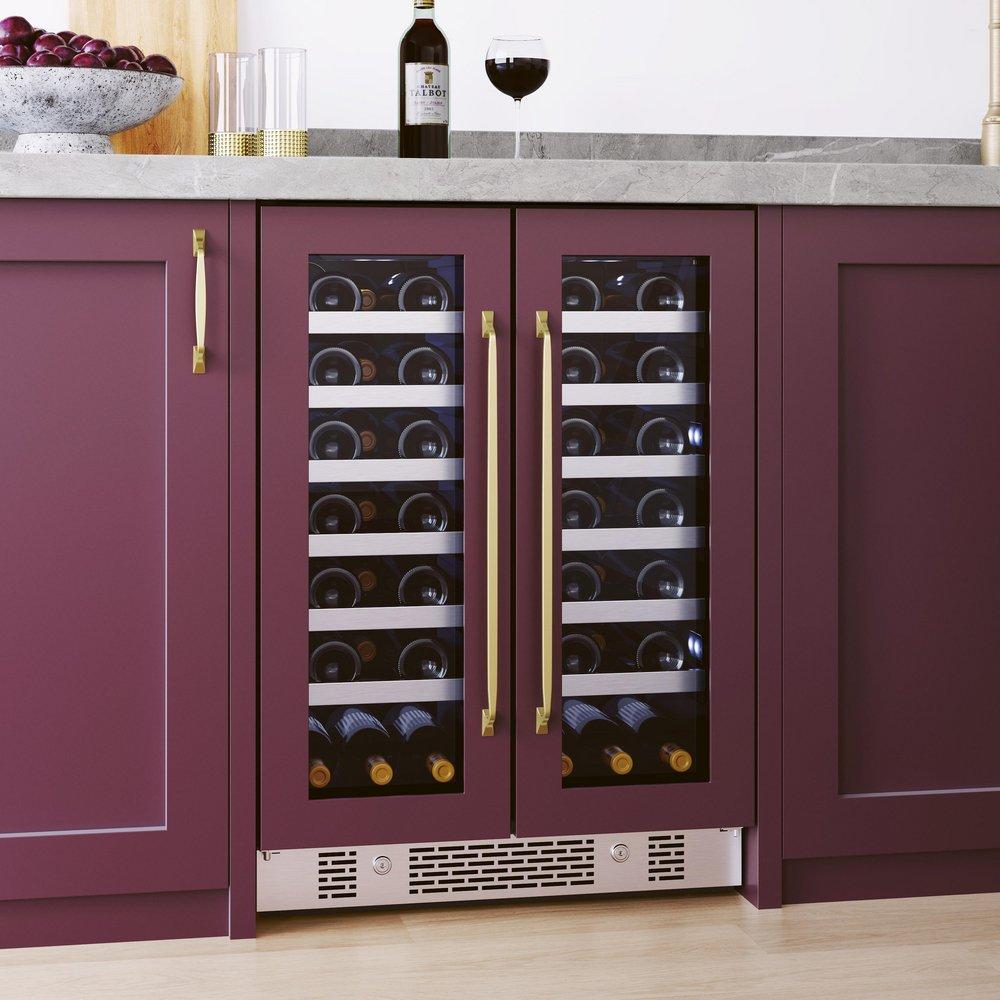 AVALLON Avallon AWC242FDPRG 24 in. 42 Bottle Built-In French Door Panel Ready Wine Refrigerator