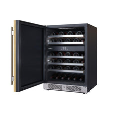 AVALLON Avallon AWC242DPRSLH 24 In. 45 Bottle Built-In Dual Zone Panel Ready Wine Refrigerator