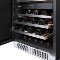 AVALLON Avallon AWC242DPRSLH 24 In. 45 Bottle Built-In Dual Zone Panel Ready Wine Refrigerator