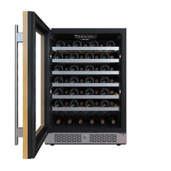 AVALLON Avallon AWC242SPRGLH 24 in. 53 Bottle Built-In Single Zone Panel Ready Wine Refrigerator