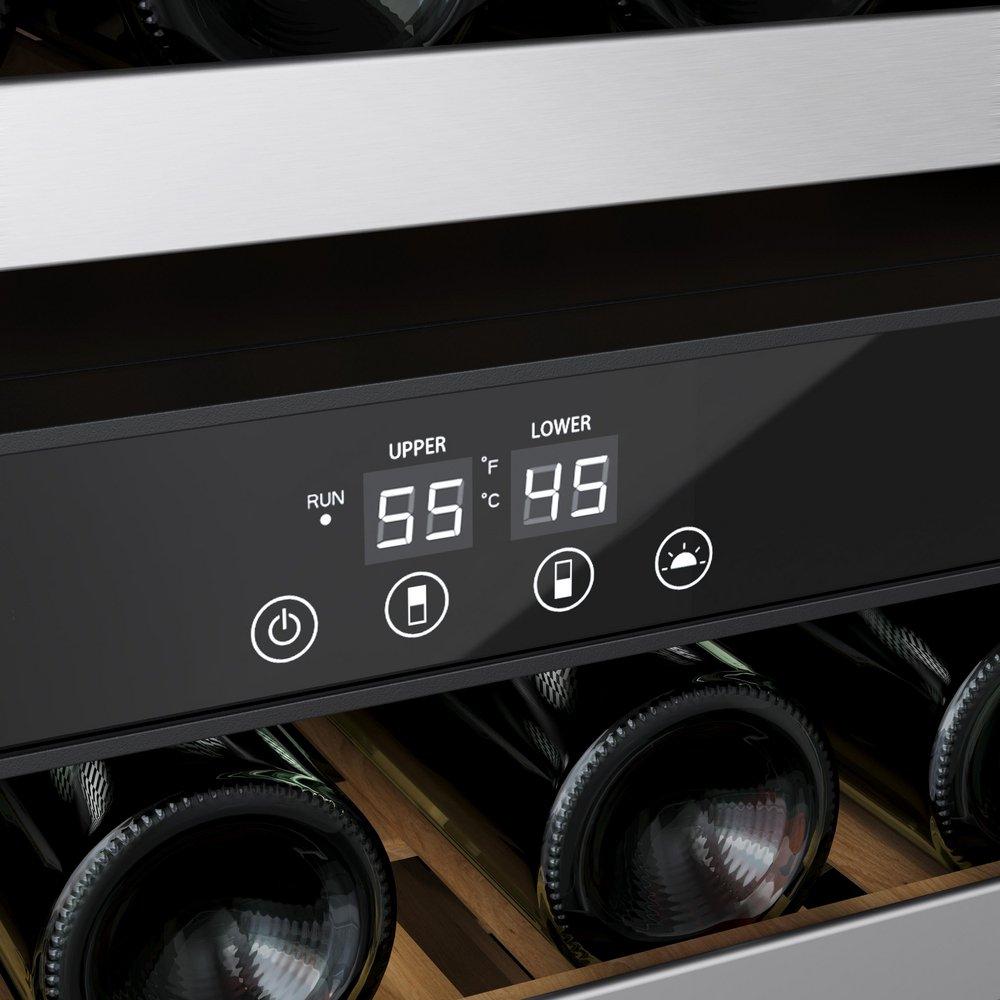 AVALLON Avallon AWC243TDZLHA 140 Bottle 24 In. Built-In Stainless Steel Wine Refrigerator