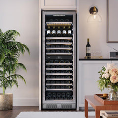 AVALLON Avallon AWC243TDZLHA 140 Bottle 24 In. Built-In Stainless Steel Wine Refrigerator