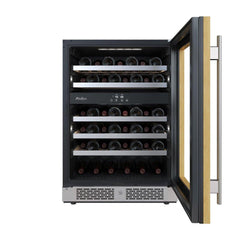 AVALLON Avallon AWC242DPRGRH 24 In. 45 Bottle Built-In Dual Zone Panel Ready Wine Refrigerator