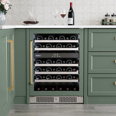 AVALLON Avallon AWC242DPRGRH 24 In. 45 Bottle Built-In Dual Zone Panel Ready Wine Refrigerator