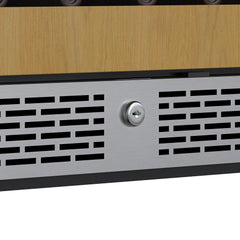 AVALLON Avallon AWC242DPRGLH 24 In. 45 Bottle Built-In Dual Zone Panel Ready Wine Refrigerator