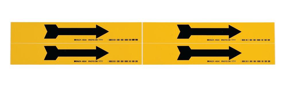 BRADY Brady 93242 BRA Pipe Marker 4 Style Permanent Acrylic Black on Yellow