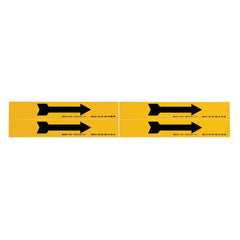 BRADY Brady 93242 BRA Pipe Marker 4 Style Permanent Acrylic Black on Yellow
