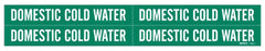 BRADY Brady 7084-4 BRA 1-1/8 x 7 in. Vinyl Domestic Cold Water Pipe Marker