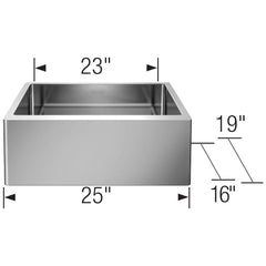 BLANCO BLANCO 522215 Quatrus R15 25 x 19 in. No Hole Stainless Steel 1 Bowl Farmhouse Kitchen Sink