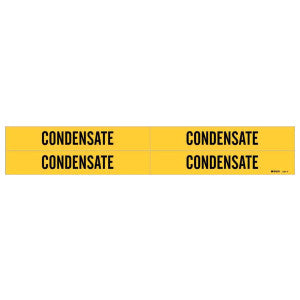 BRADY Brady 7061-4 BRA 4 Style Permanent Acrylic Pipe Marker Black on Yellow