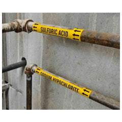 BRADY Brady 7061-4 BRA 4 Style Permanent Acrylic Pipe Marker Black on Yellow