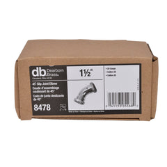DEARBORN Dearborn 8478 1-1/2 45 Degree Slip Joint Elbow, Chrome - 20 Ga.