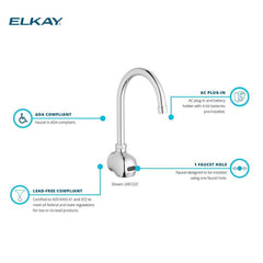 ELKAY Elkay LKB722C No Handle Wall Mount Service Faucet in Polished Chrome
