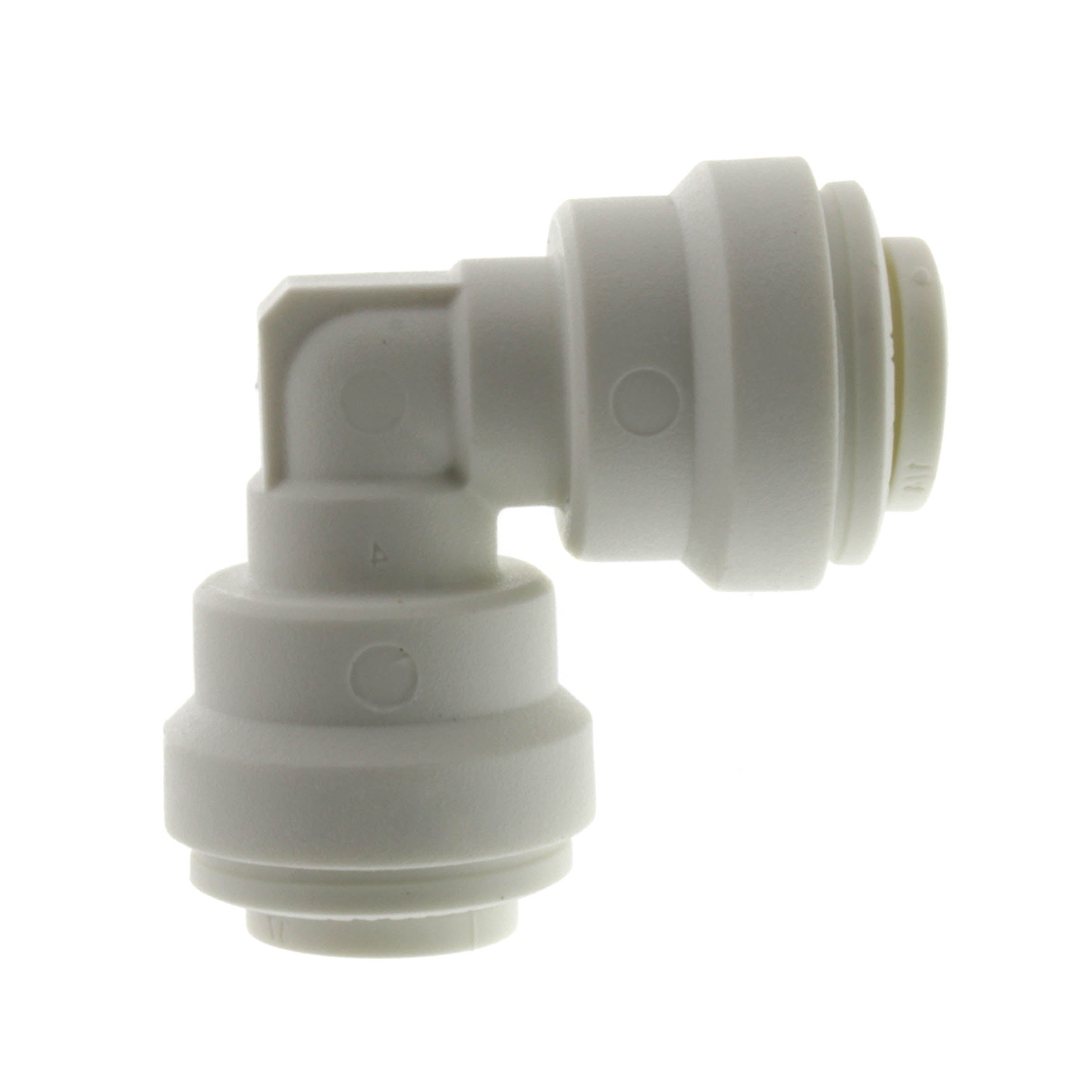 JOHN GUEST John Guest PP0308WP Speedfit 1/4 in OD Tube Union Straight Polypropylene 90 Degree Elbow