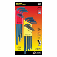 BONDHUS Bondhus 20196 Long Key Set, 21 Pieces, 0.05 - 5/16 Inch, 1.5 - 10 mm Hex