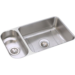 ELKAY Elkay ELUH3219DBG Lustertone 32-1/4 x 18-1/4 No Hole Stainless Steel Double Bowl Undermount Sink