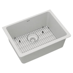 ELKAY Elkay ELGU2522WH0C Quartz Classic 24-5/8 x 18-1/2 x 9-1/2 Single Bowl Undermount Sink Kit White
