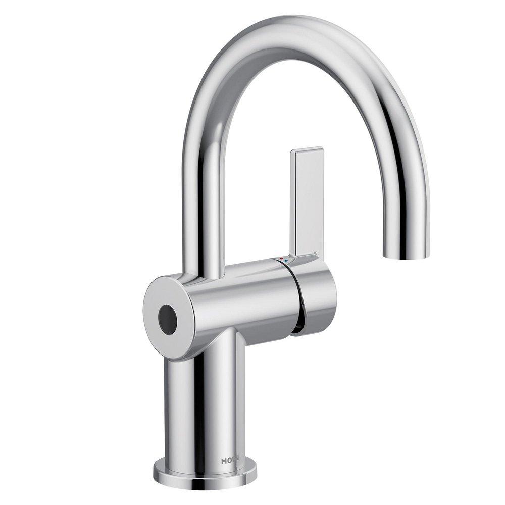 MOEN Moen 6221EW Cia™ Single Handle Monoblock Bathroom Sink Faucet in Chrome
