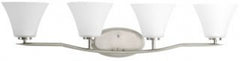 PROGRESS LIGHTING Progress Lighting P2007-09 Bravo 4 Light 100W Vanity Light Fixture Brushed Nickel