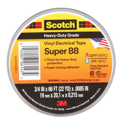 3M 3M 7000006092 0.75 X 66 ft Black Scotch PVC Tapes