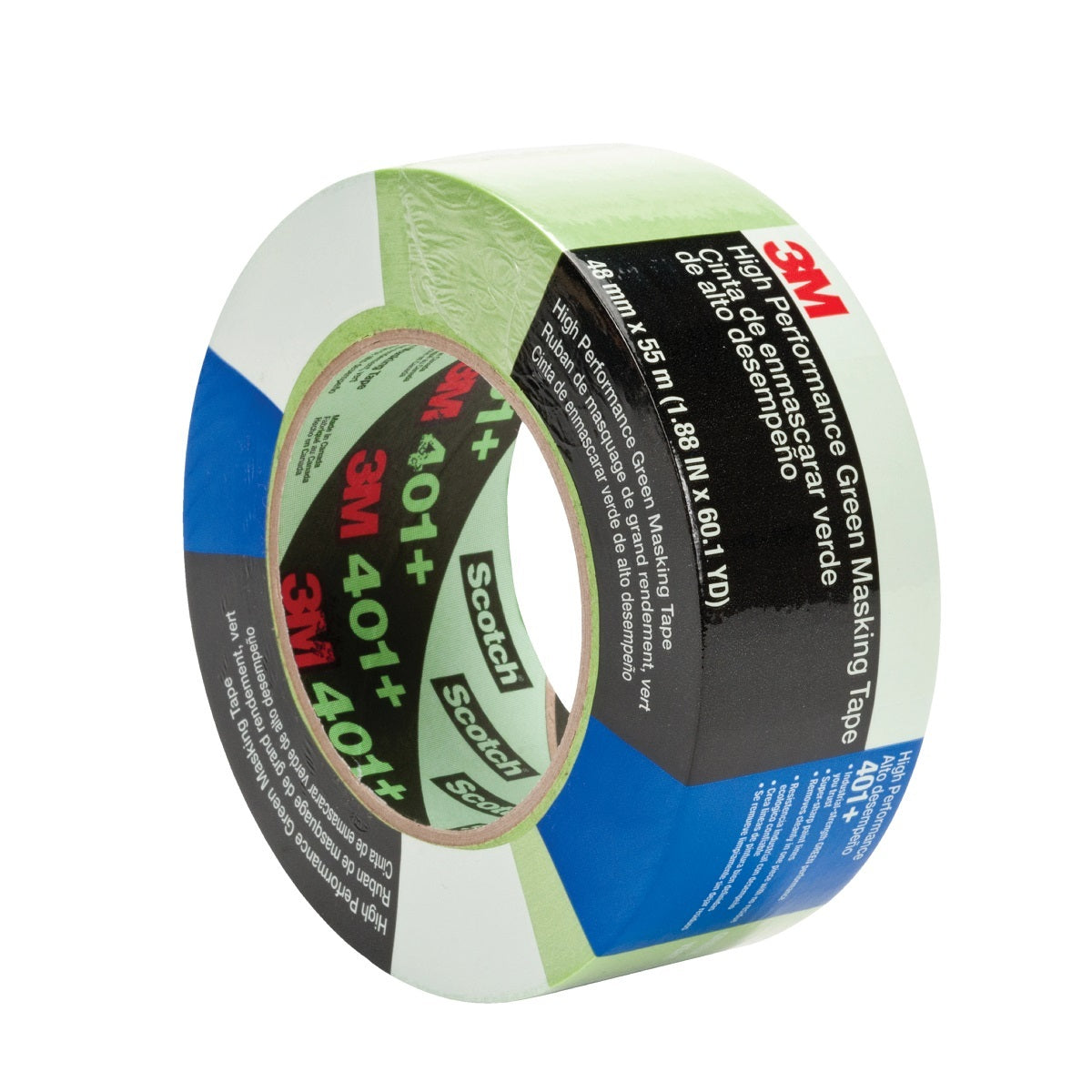 3M 3M 7000124898 High Performance Green Masking Tape 401+ 55 m x 48 mm