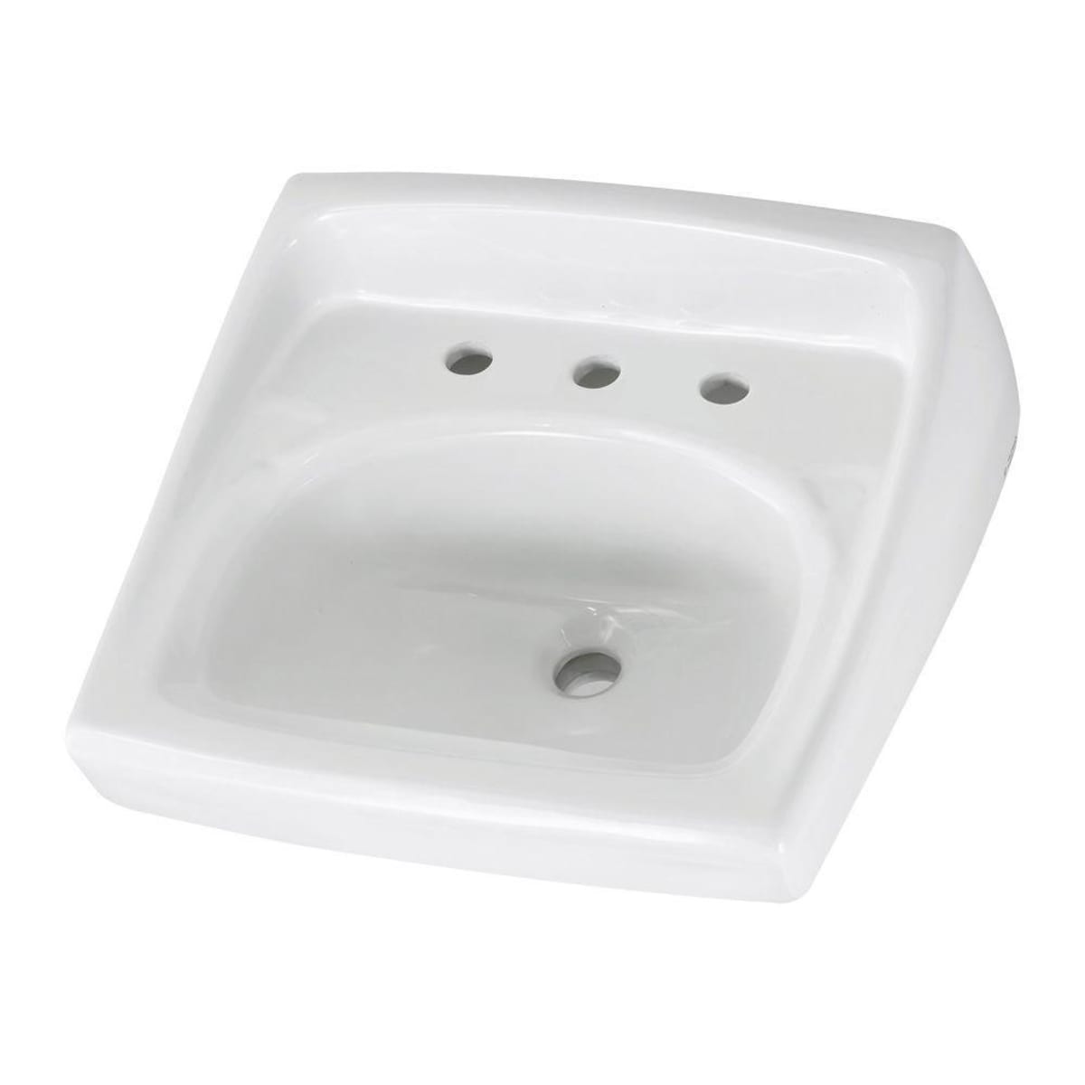 AMERICAN STANDARD American Standard 0356915.020 Lucerne 20-1/2 x 18-1/4 in. Rectangular Wall Mount Bathroom Sink in White