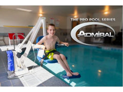AQUA CREEK Aqua Creek F-ADMRL Admiral Pool Lift | White with Blue Seat