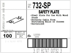 BRIDGEPORT Bridgeport 732-SP Plate, Safety, Steel