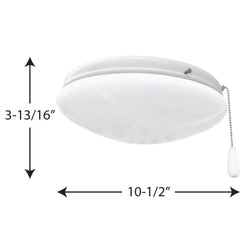 PROGRESS LIGHTING Progress Lighting P2602-30WB Signature 10W Fan Light Kit in White