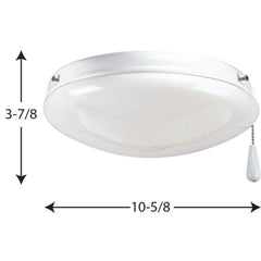 PROGRESS LIGHTING Progress Lighting P2611-30WB AirPro 20W 2-Light LED Ceiling Fan Light Kit
