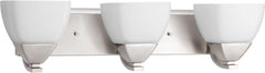 PROGRESS LIGHTING Progress Lighting P2702-09 Appeal 3-Light Medium E-26 Base Incandescent Bathroom Light in Brushed Nickel