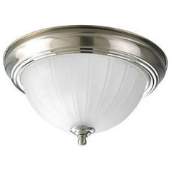 PROGRESS LIGHTING Progress Lighting P3816-09 Melon 1 Light 75W CTC Fixture with Etched Ribbed Glass